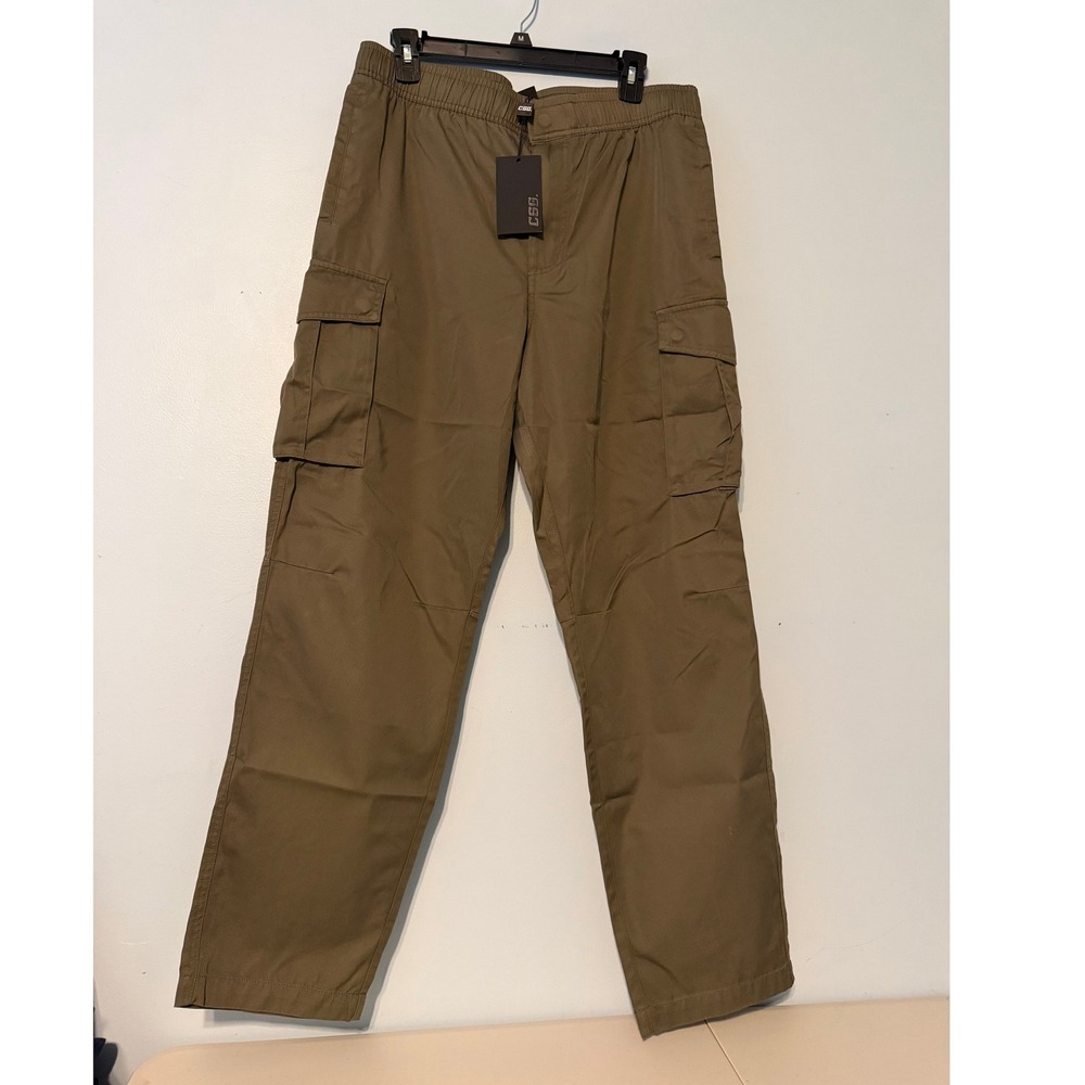 CSG Everett Cargo Pants Men's Large Olive Green Tapered Leg Cotton Nylon 2098